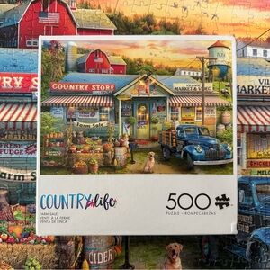 Buffalo Games Country Life “Farm Sale” 500 Piece Puzzle